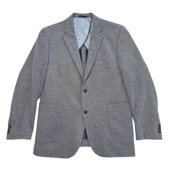 Johnston & Murphy Navy Skull Lined Sports Coat